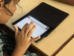Child with AAC devices
